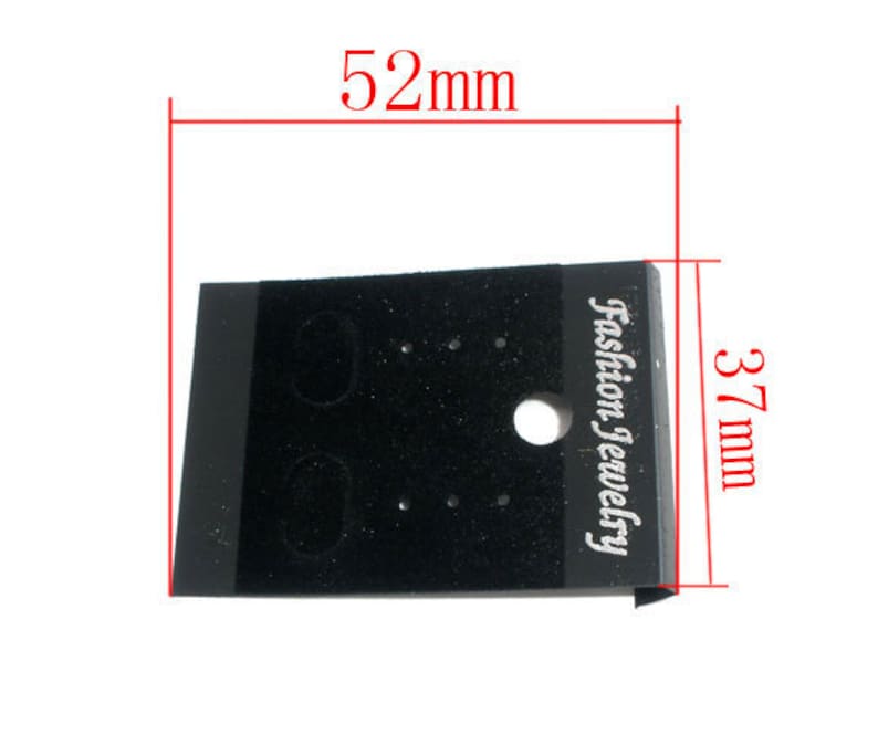 50 Black Velvet Earring Display Cards 52 x 37mm B32D