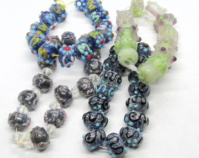 Choice 1 Set Handmade Fancy Glass Lampwork Beads (A124h-k)
