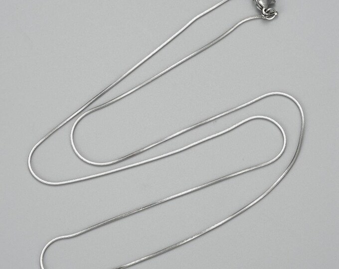 2 (304) Stainless Steel Silver Tone Twisted Curb Link Chain Necklaces 19.8" (A323b)