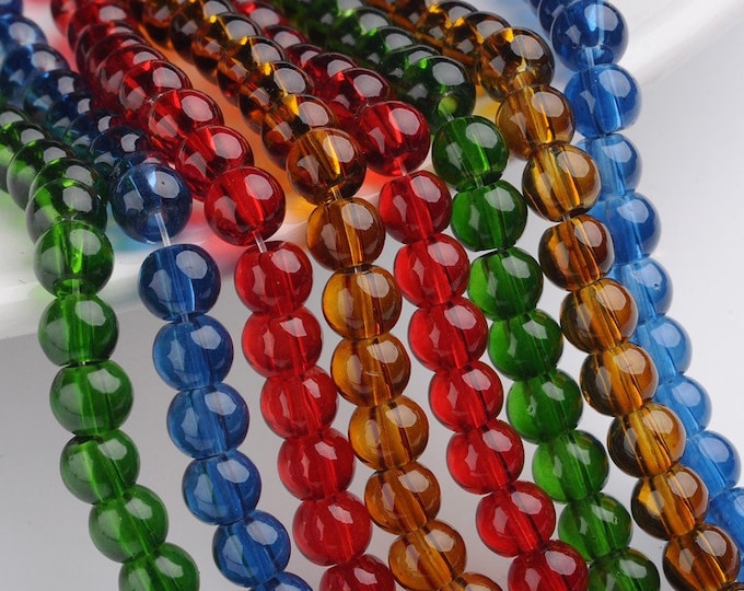Choice of Color 1 Strand Transparent Spray Painted 10mm Glass Beads (A113b-g)