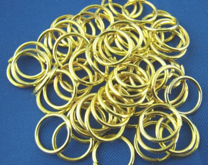 700Pc Gold Plated Iron Based Alloy Opened Jump Rings 7mm x .7mm (21g)  (A82d)