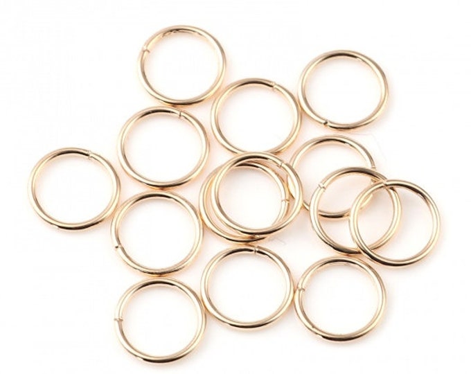 500 Antique Gold Open Jump Rings 8mm x .7mm  (A136i)