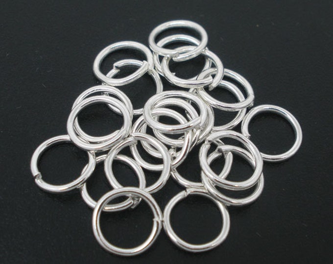 600 Silver Plated Iron Based Opened Jump Rings 6mm x .9mm  (A361d)