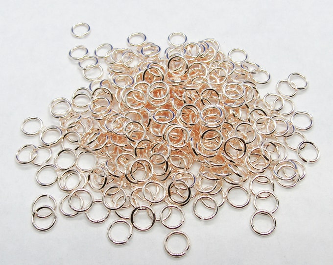300 Rose Gold Tone Opened Jump Rings 6mm x .8mm  (A96i)