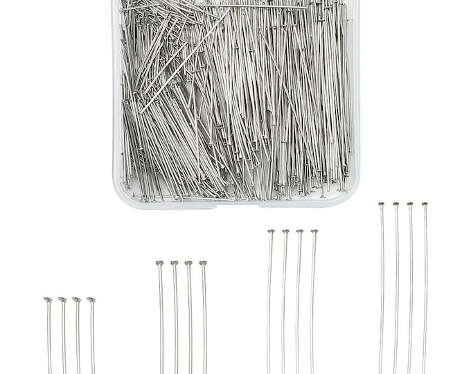 400 Assorted Size Tarnish Resistant 304 Stainless Steel Ball Head Pins 20-50mm (21G) (A513h)