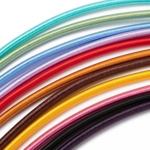 Choice of Color 1 Silk Cord 3mm Necklace w/Platinum Tone Lobster Clasp 17" (A49/197/433)