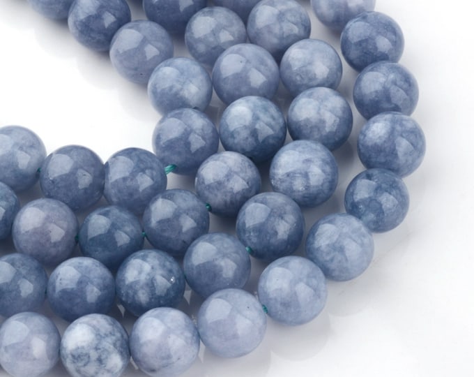 1 Strand (15.5") Natural Dyed Quartz (Imitation Aquamarine) Round Gemstone Beads 8mm (A111o)