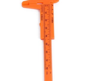 1 Resin Vernier Caliper Orange Metric Range 0-80mm (B458)