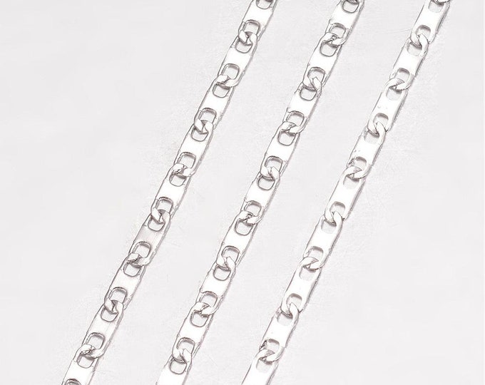 5 (304) Stainless Steel Silver Tone Mariner Link Chain Necklaces 19.5" (A241f)
