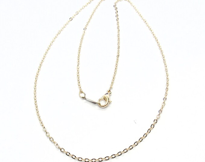 1 18K Gold Plated Copper Cable Link Chain Necklace 16.5" (A214g)