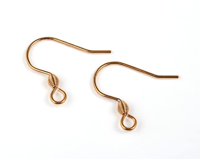 5 Pr (10pcs) Gold Plated 304 Stainless Steel French Ear Wires 18x16mm  (A398d)