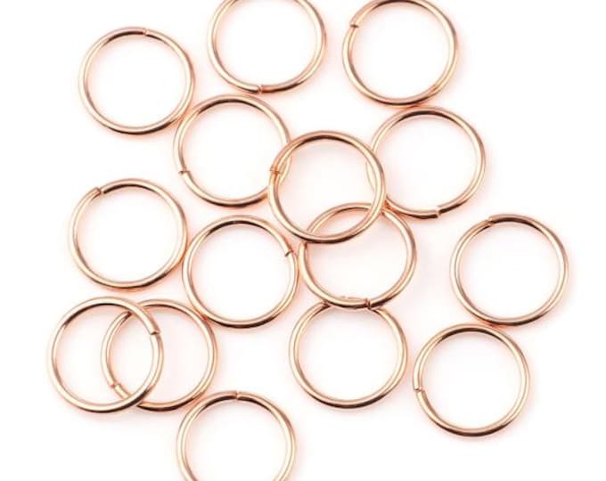 200 Rose Gold Open Jump Rings 5mm x .7mm (21g)  (A80f)