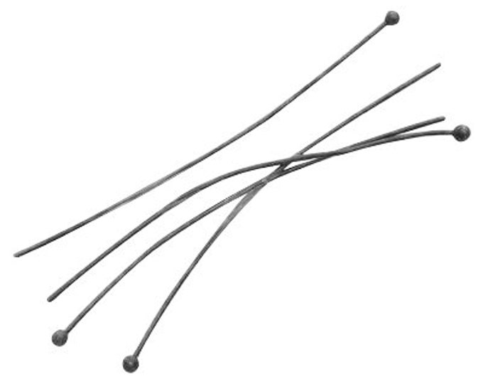 200 Platinum Tone Brass Ball Pins 50mm (23G) (A220c)
