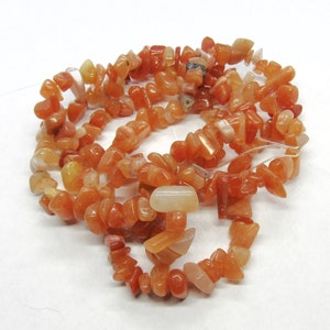 1 Strand (34&quot;) Natural Red Adventurine Chip Beads (A1a)