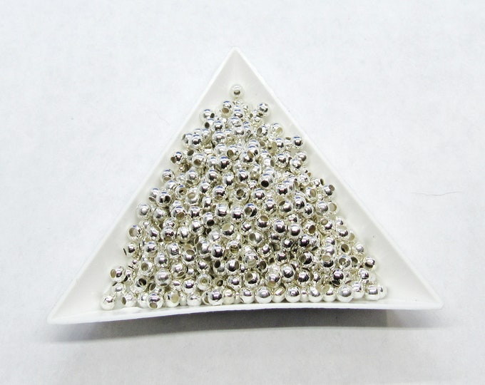 20g Silver Plated 4mm Alloy Round Spacer Beads  (a116a)