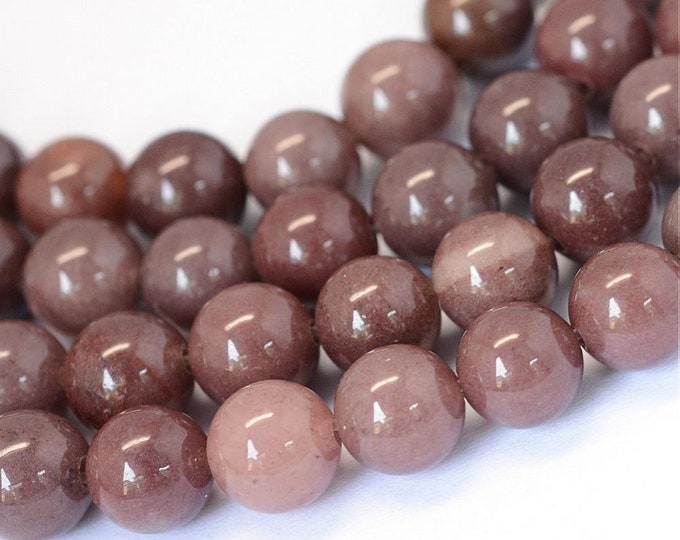 1 Strand 8mm Round Natural Purple Adventurine Beads (A303d)