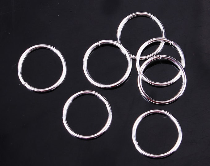 200 Silver Plated Open Jump Rings 10mm (A262g/bu12)