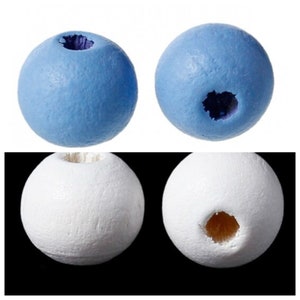 Choice of Color 50 Pcs 8mm Hinoki Wooden Round Beads   (A100h/i)