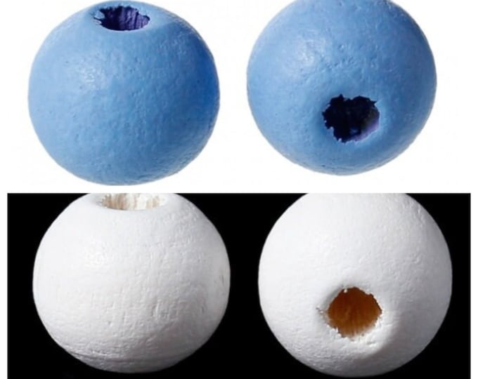 Choice of Color 50 Pcs 8mm Hinoki Wooden Round Beads   (A100h/i)