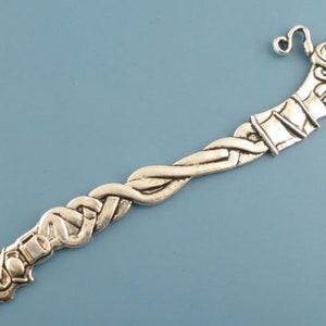 2 Silver Tone Tibetan Alloy Bookmark Findings w/Teapot 123mm (A365j)