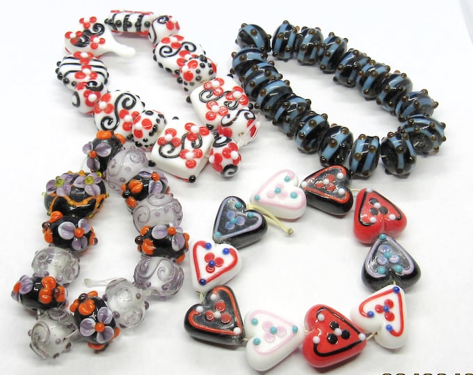 Choice 1 Set Handmade Fancy Glass Lampwork Beads (A134a-d)