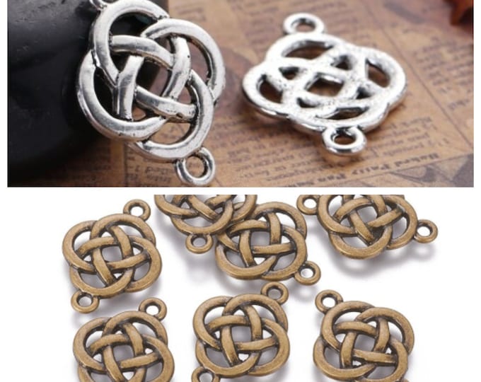 Choice of Color Celtic Knot Connector Links 25x18mm