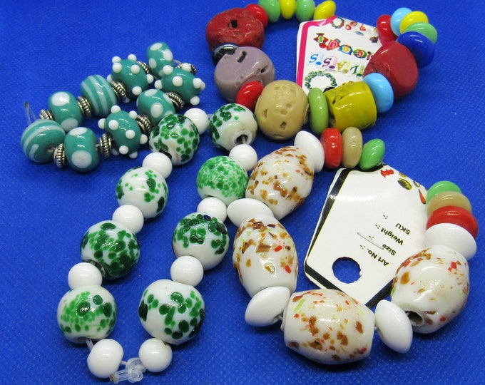 Choice 1 Set Handmade Chunky Glass Lampwork Beads (A8g-j)