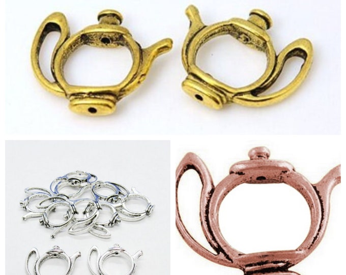 Choice of Color Tone Teapot Bead Frames 23x19mm