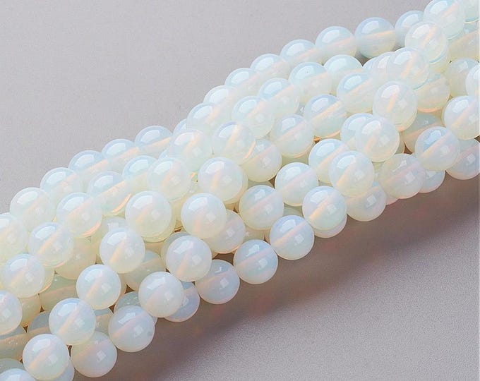 1 Strand Round 8mm Opalite Beads (A486a)