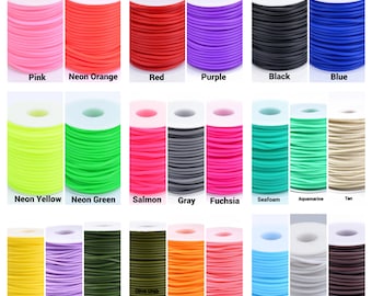 1 Spool Choice of Color/Size Hollow Rubber Jewelry Cord Tubing  (Shelf)