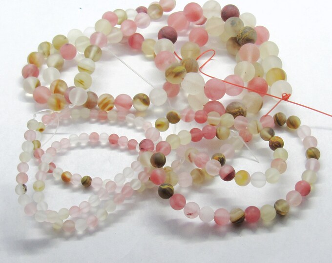 Choice of Size 1 Strand Round Tigerskin Glass Beads (A121a-d)