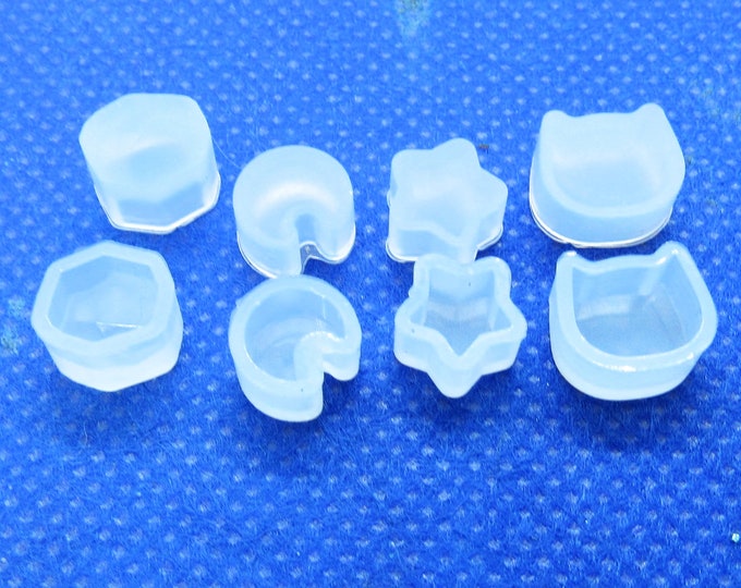 8pcs Assorted (2 Ea) Silicone Resin Molds For Earring Jewelry Making (A366e)