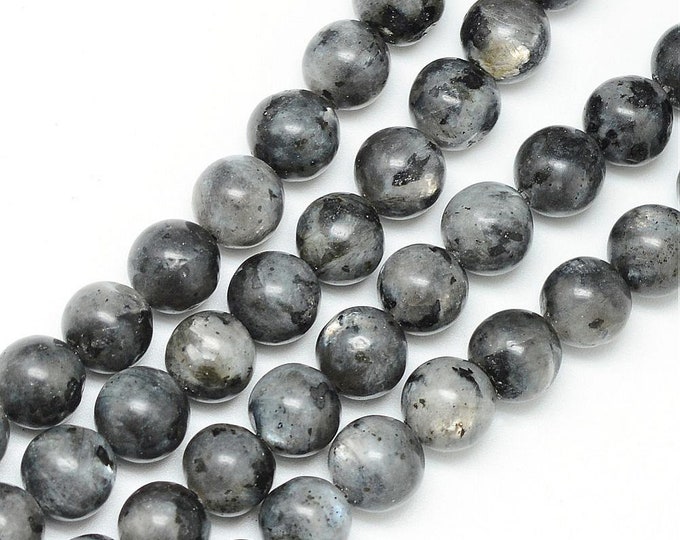 1 Strand 8mm Round Natural Labradorite Beads (A303c)