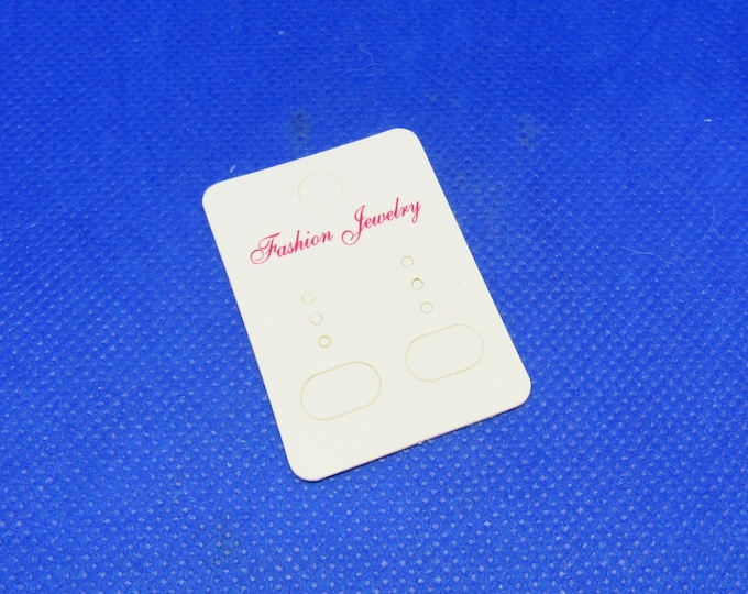 50 Cardboard Earring Display Cards w/Fashion Jewelry 45x32mm  (A76c)