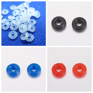 100 Choice of Color Silicone Stopper Rings  (A143h)