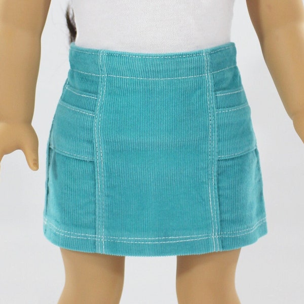 Teal Front Panel Skirt