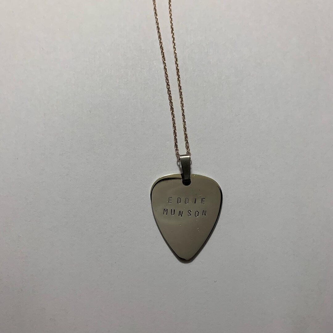 Stranger Things Eddie Munson Guitar Pick Necklace or Keychain Etsy