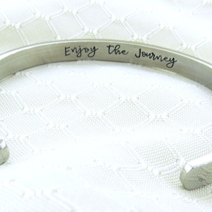 Enjoy the Journey Bracelet Stainless steel. Inspirational Motivational Bracelets