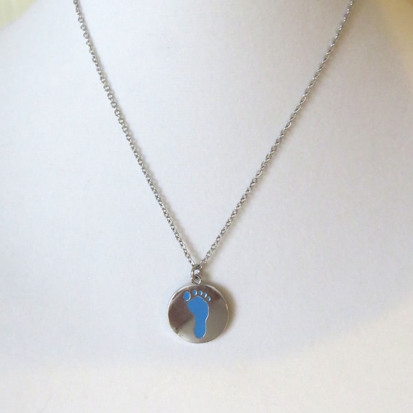 Baby Footprint Pendant Necklace
