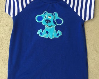 Kids Raglan Tee Blues Clues! HANDMADE Size newborn - 7