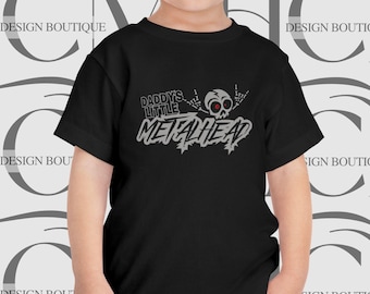Daddy's Metalhead Toddler Tee | Metalcore Kids Merch, Kids Rock Shirt, Edgy Kids Apparel, Metal Music Fan Tee, Future Metalhead, Metal baby