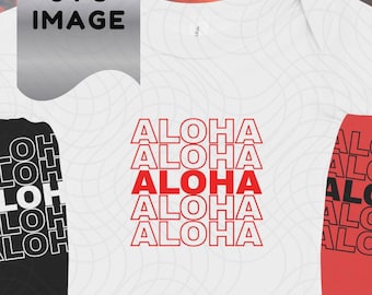 Aloha Hawaii Clipart SVG | Vintage Shopping Bag Cut File