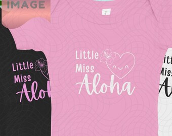 Little Miss Aloha Clipart SVG | Hawaii Keiki SVG image files for cricut, Hawaiian Png Svg, Aloha Digital Image, Aloha Baby Cricut Image, JPG