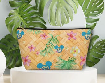 Neceser con estampado de Moana Mickey Lauhala / Neceser tropical, Neceser de maquillaje Disney, Neceser de viaje de verano, Estuche para lápices de Moana, Aulani Disney