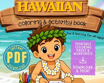Hawaiian Language Coloring Pages and Worksheets, Numbers 1-10, Bilingual Learning, 'Olelo Hawaii (Digital Download PDF)