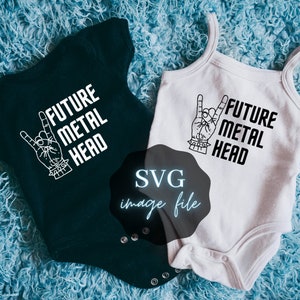 Future metal head svg, png, jpg rock metal kid svg, rock and roll svg, Svg Files for Cricut