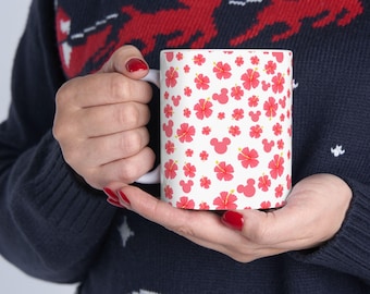 Verborgen Mickey-hibiscuskoffiemok | Tropische koffiekop, Disney Hawaii-mok, Disney Aulani-mok, Hawaii-cadeaus, cadeaus voor Disney-fans, theekopje