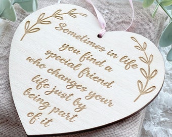 Special Friend Inspirational Quote Heart Sign - Motivational Inspirational Quote Sign - Inspirational Gift - Gift For Friends, Words Of Hope