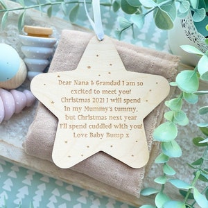 Christmas Baby Announcement \u2022 Engraved Wooden Gift \u2022 Baby Plaque \u2022 New Arrival \u2022 Baby Sign