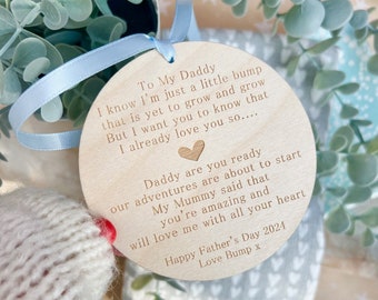 FATHER'S DAY Letter From Bump Daddy To Be Sign - Father's Day Gift From Bump - Daddy To Be Keepsake, Dad To Be Gift From Bump Pregnancy